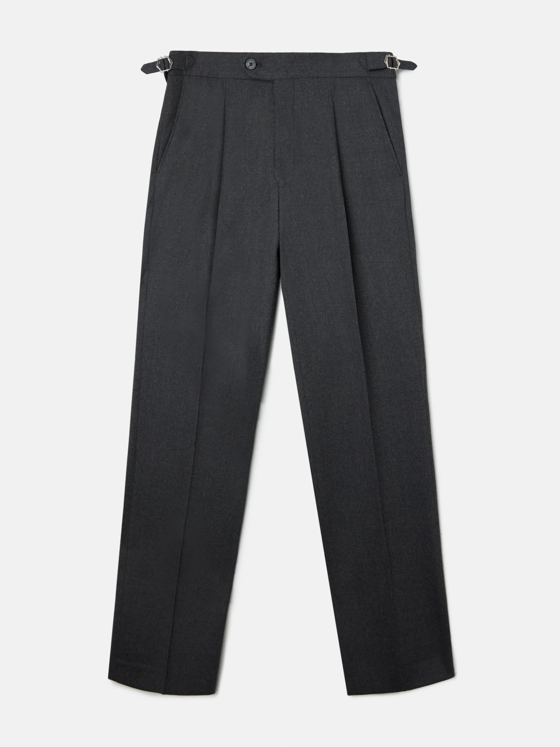 Pantalon vestir pinzas gris marengo