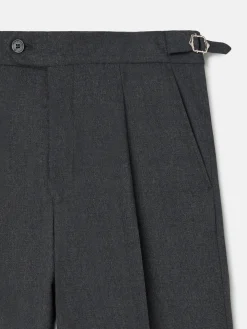 Pantalon vestir pinzas gris marengo