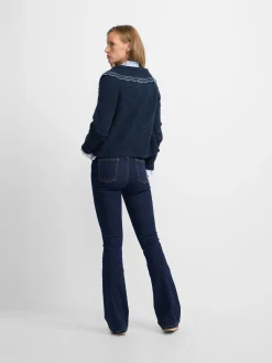 Pantalon woman boot cut azul marino