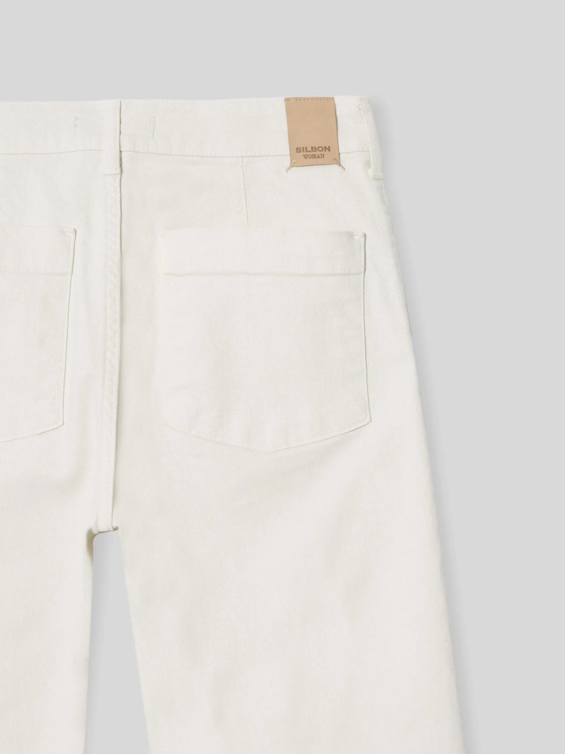 Pantalon woman culotte bolsillos crudo