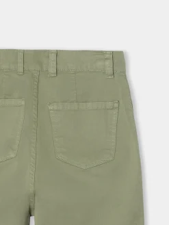 Pantalon woman denim cargo khaki