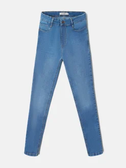 Pantalon woman slim fit denim medio