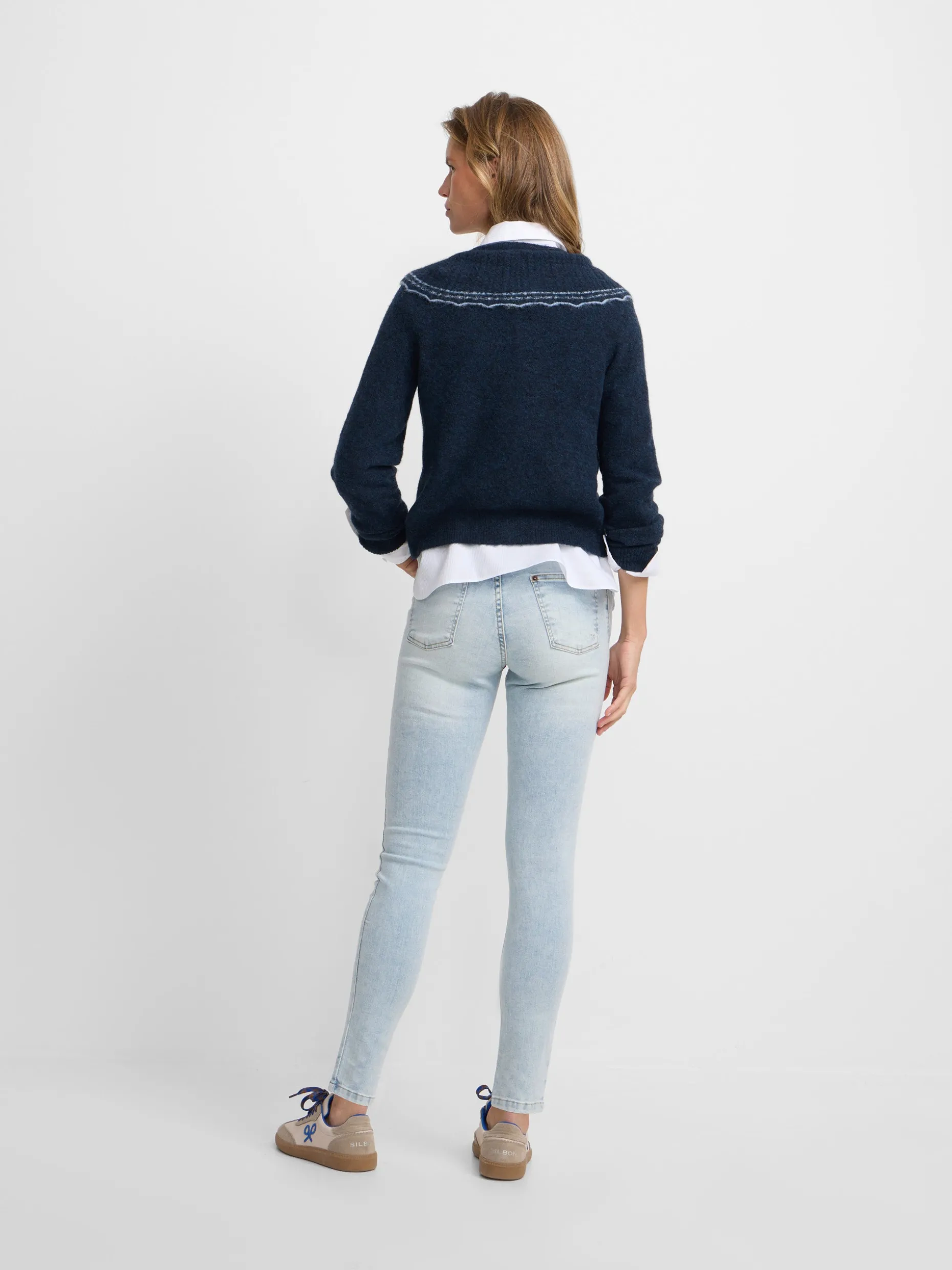 Pantalon woman slim fit denim claro