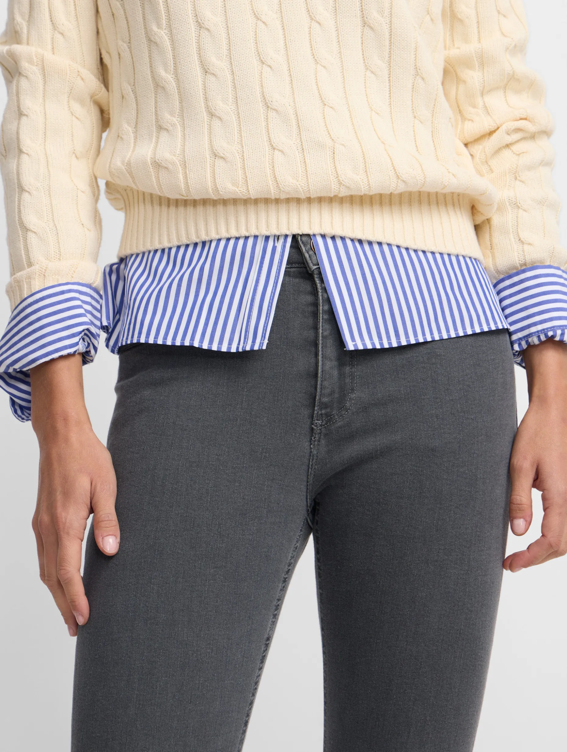 Pantalon woman slim fit gris