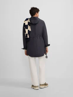 Parka casual azul marino