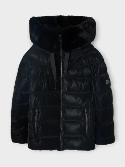 Parka corta acolchada negra