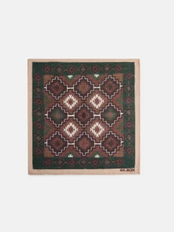Pañuelo estampado etnico verde