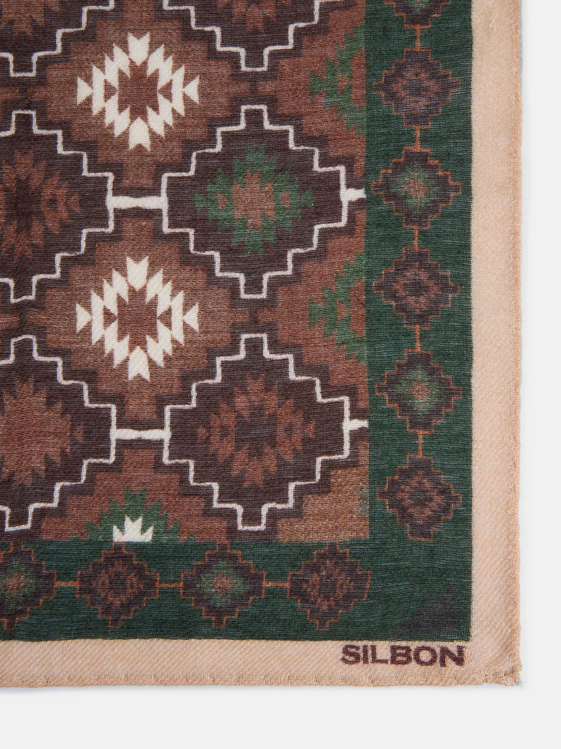 Pañuelo estampado etnico verde