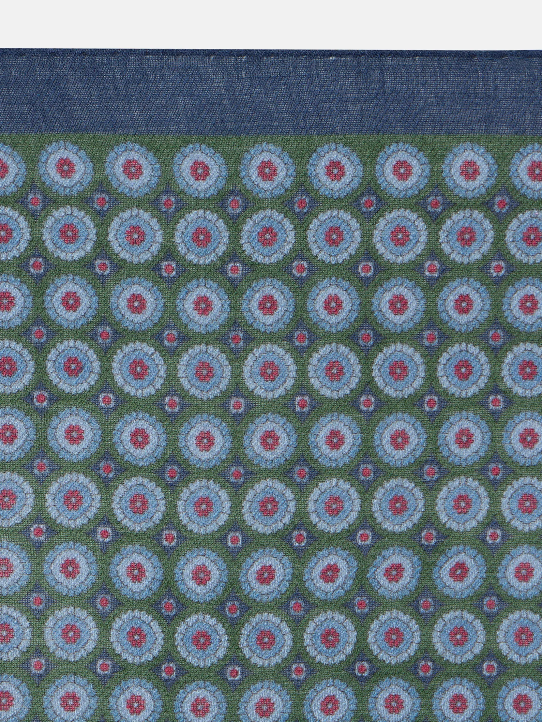 Pañuelo geometrico floral verde