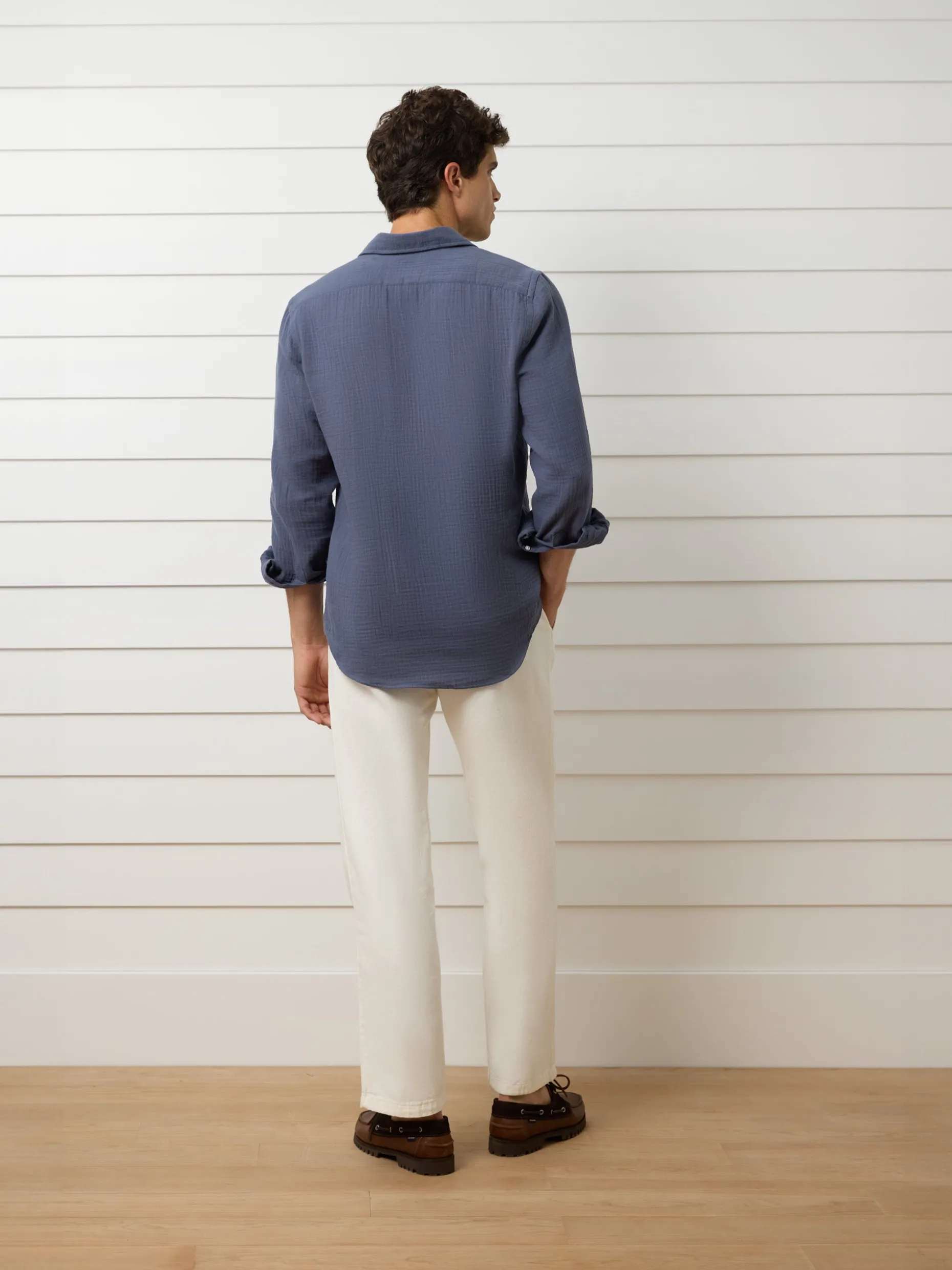 Polera minilogo comfort azul indigo