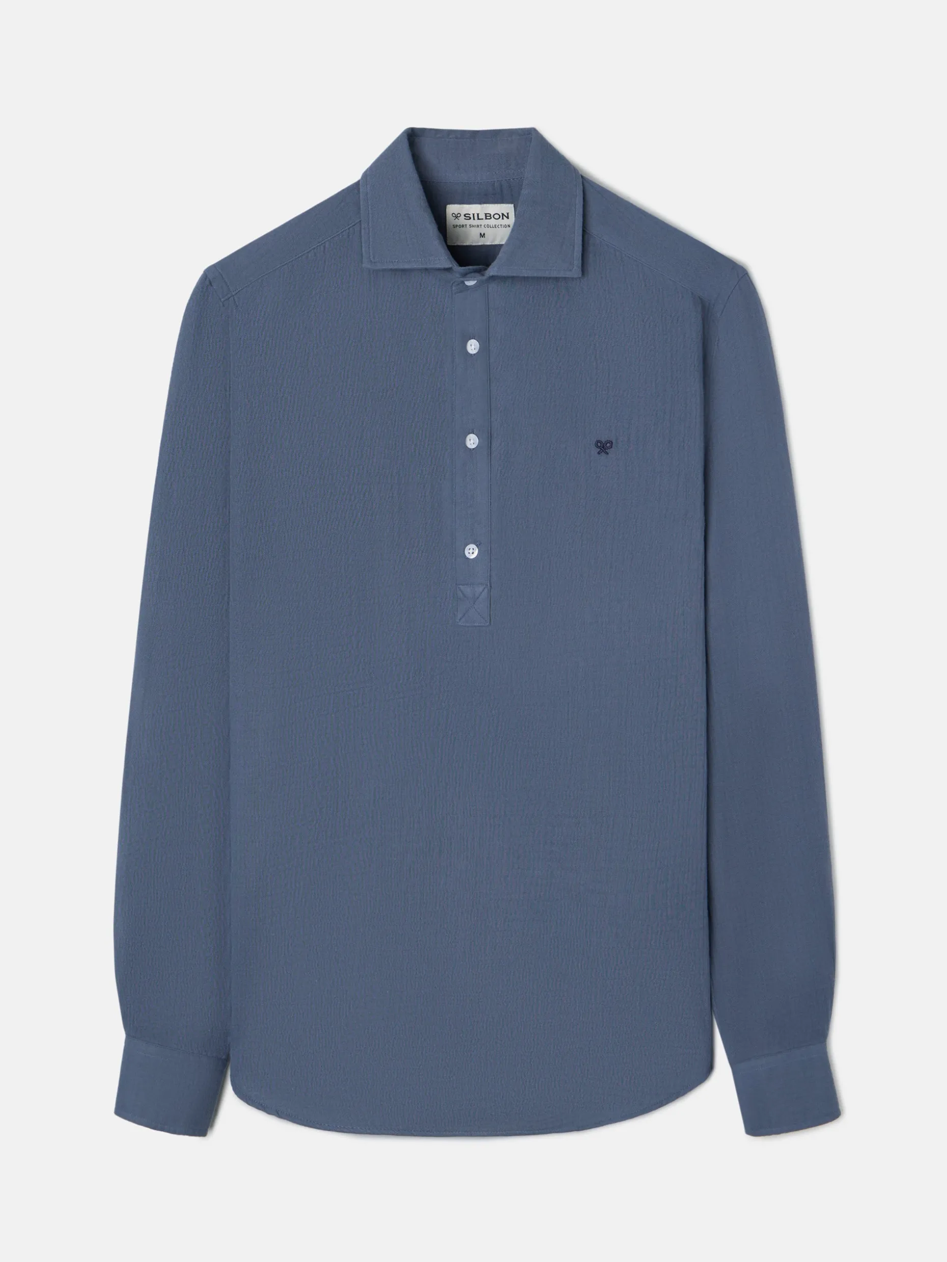 Polera minilogo comfort azul indigo