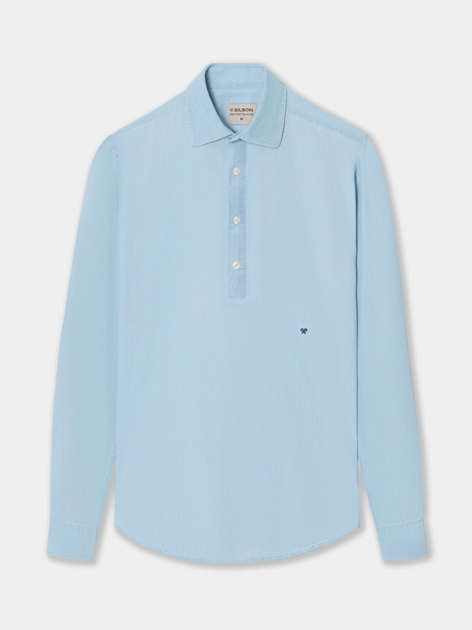 Polera sport denim azul claro