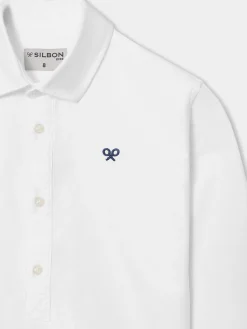 Polera sport kids clasica oxford blanca