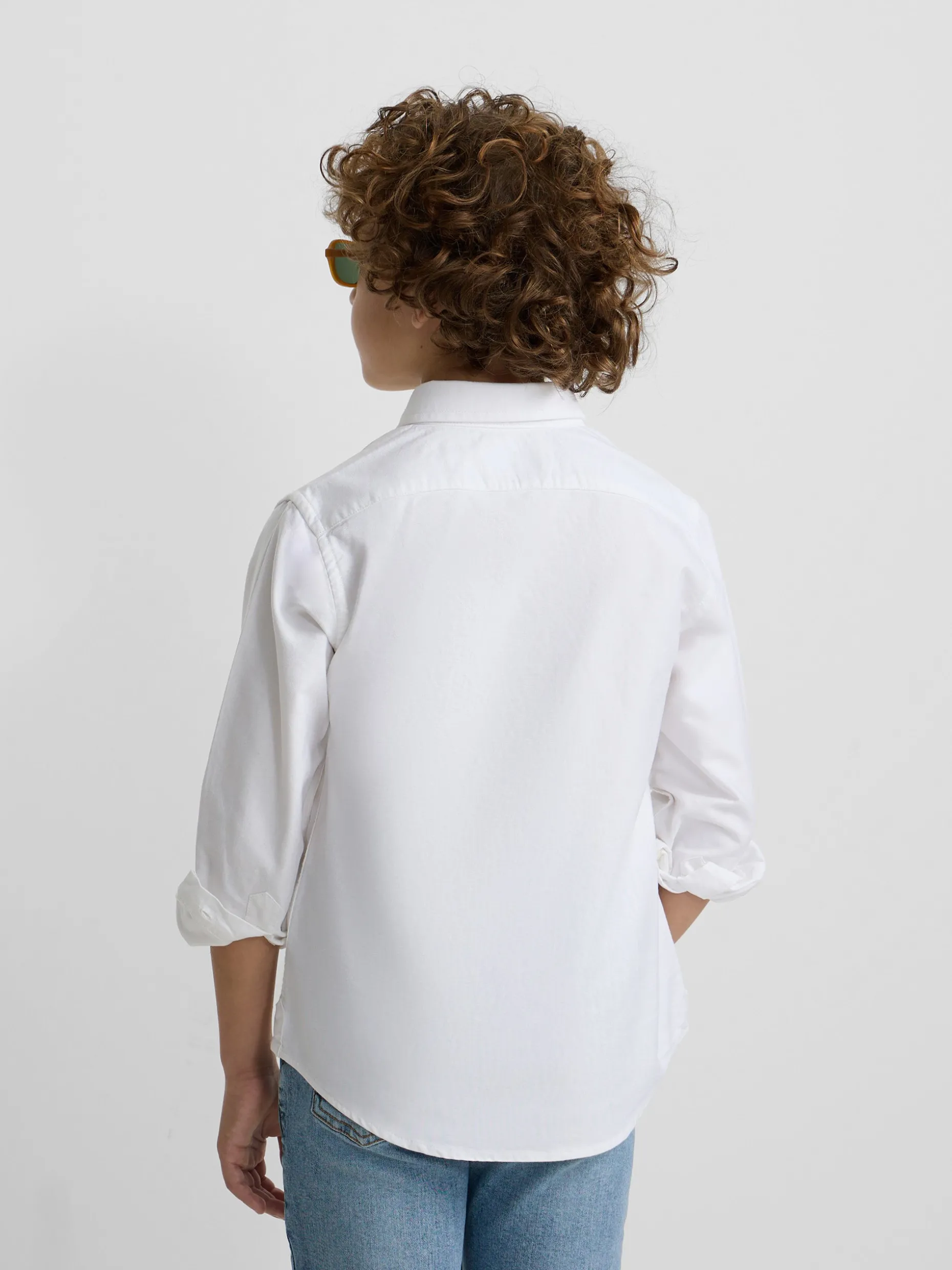 Polera sport kids clasica oxford blanca
