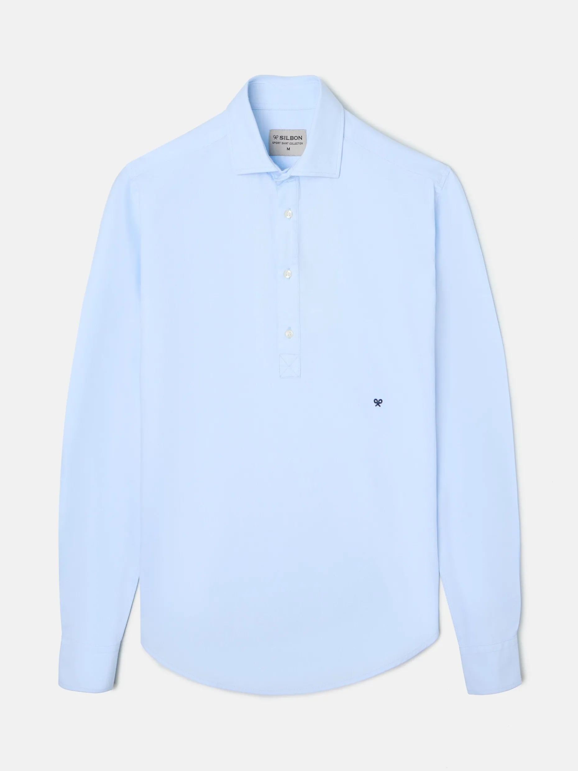 Polera sport oxford celeste
