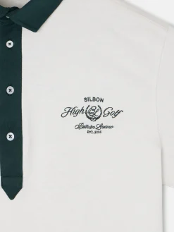 Polo Beltran Lozano bolsillo bicolor blanco