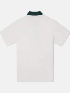 Polo Beltran Lozano bolsillo bicolor blanco