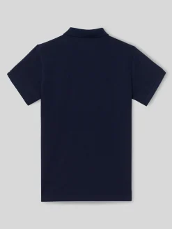 Polo clasico liso azul marino