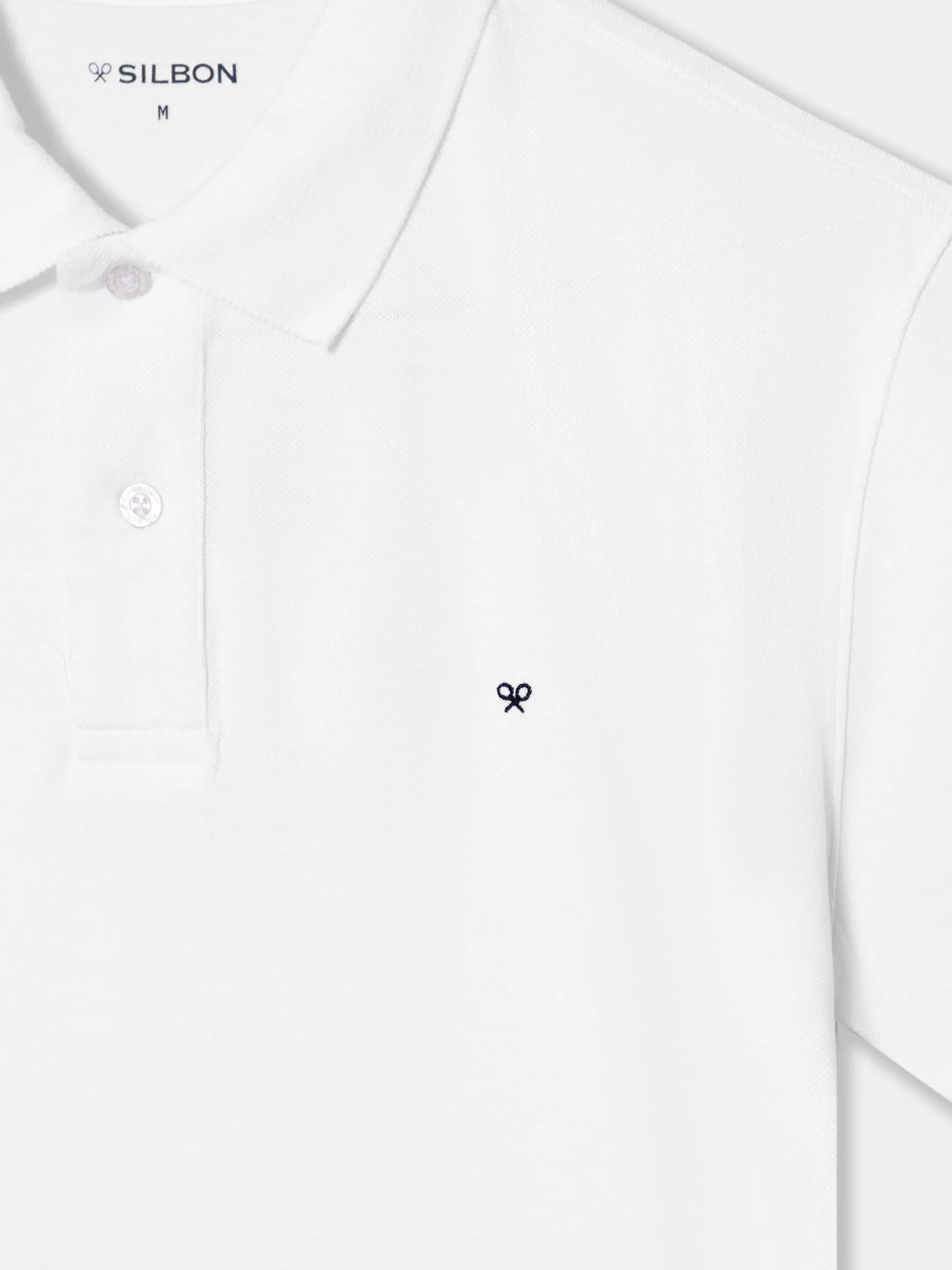 Polo clasico liso blanco