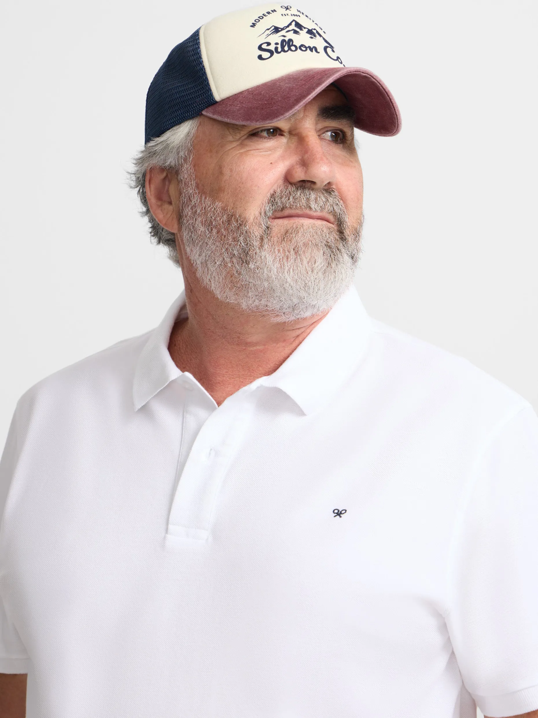 Polo clasico liso blanco