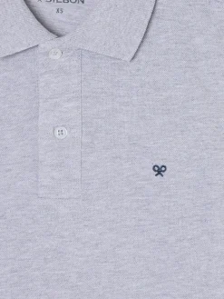 Polo clasico liso gris claro