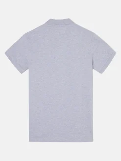 Polo clasico liso gris claro
