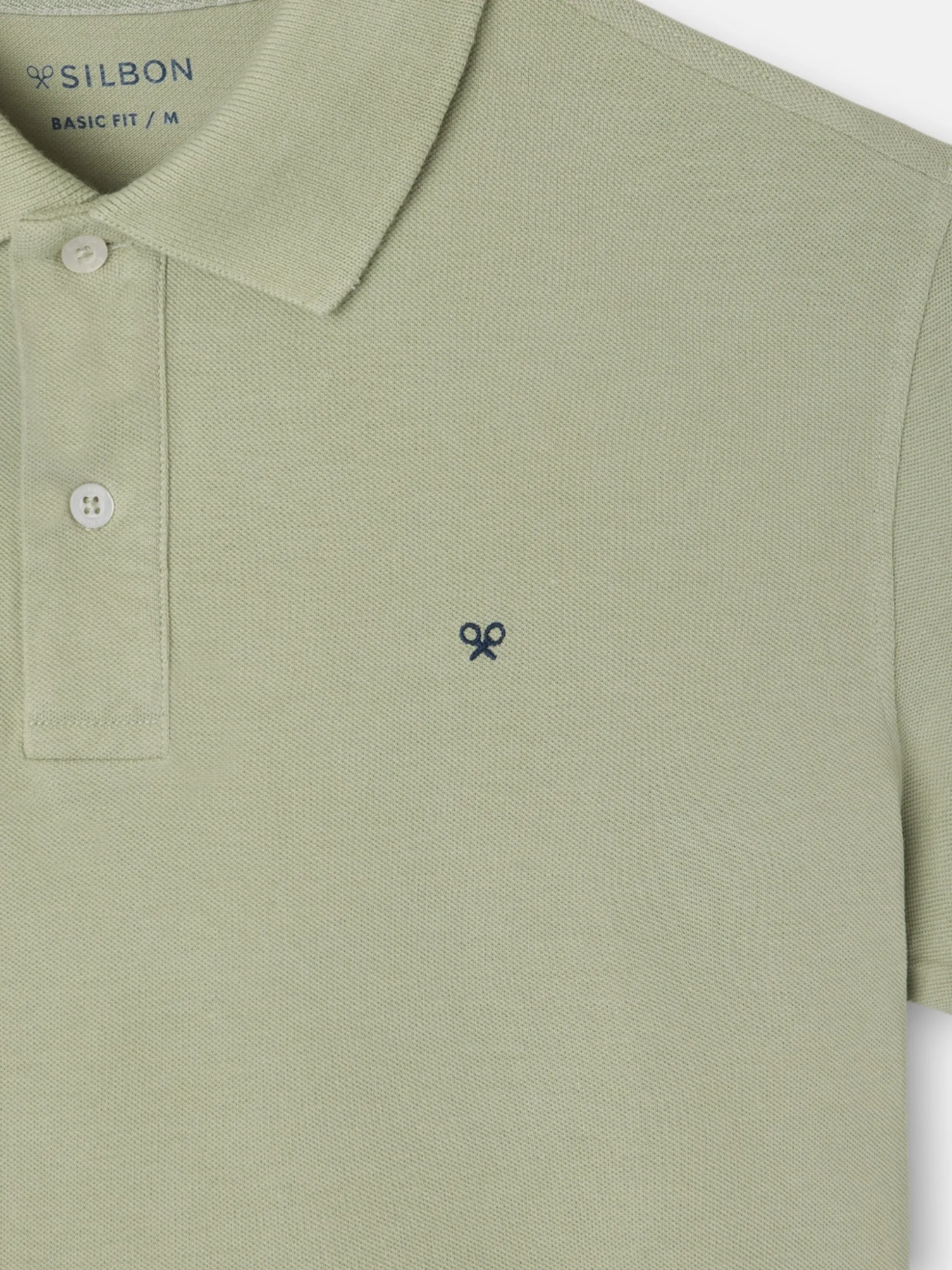 Polo clasico liso verde medio