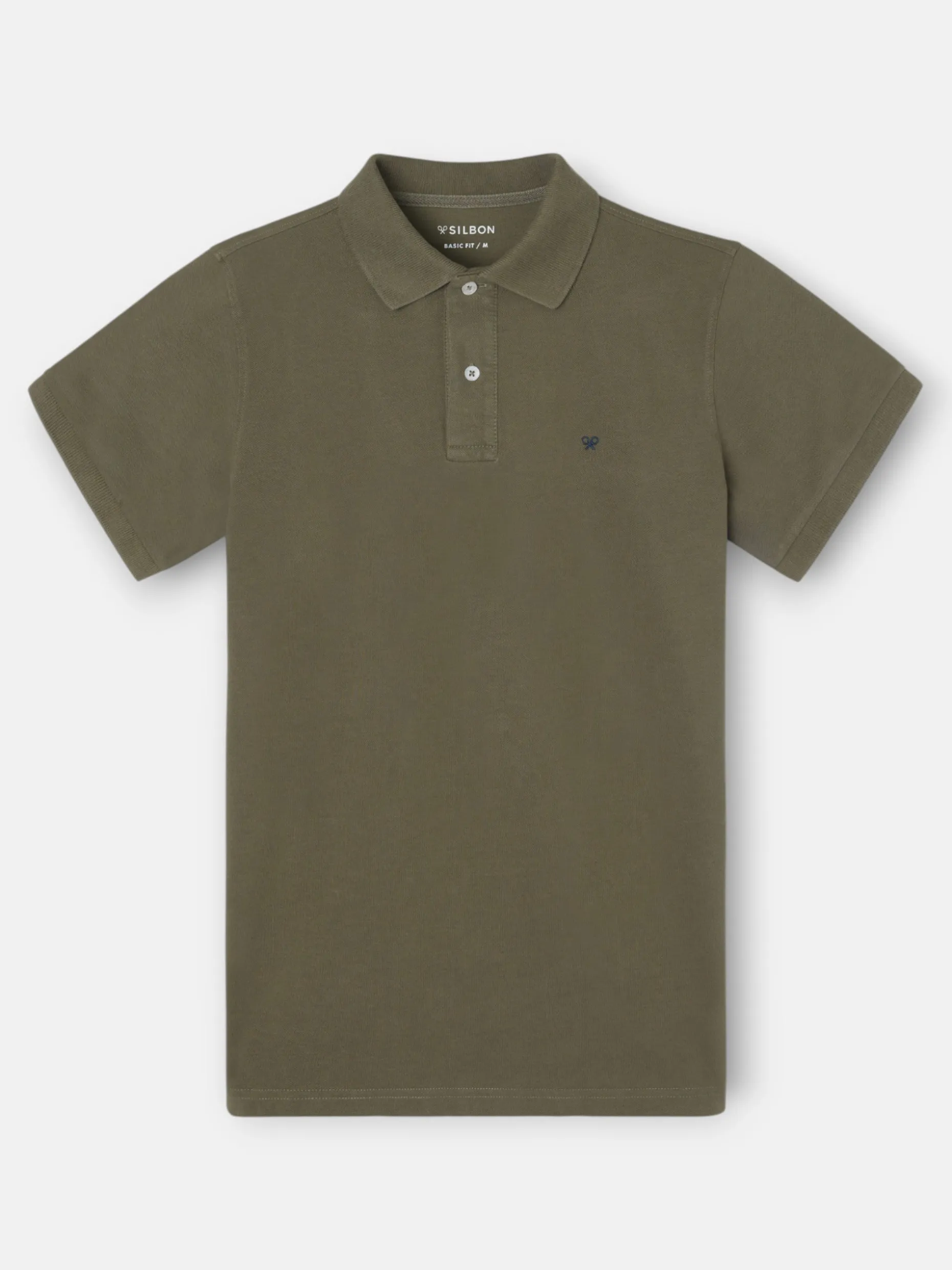 Polo clasico liso verde oscuro