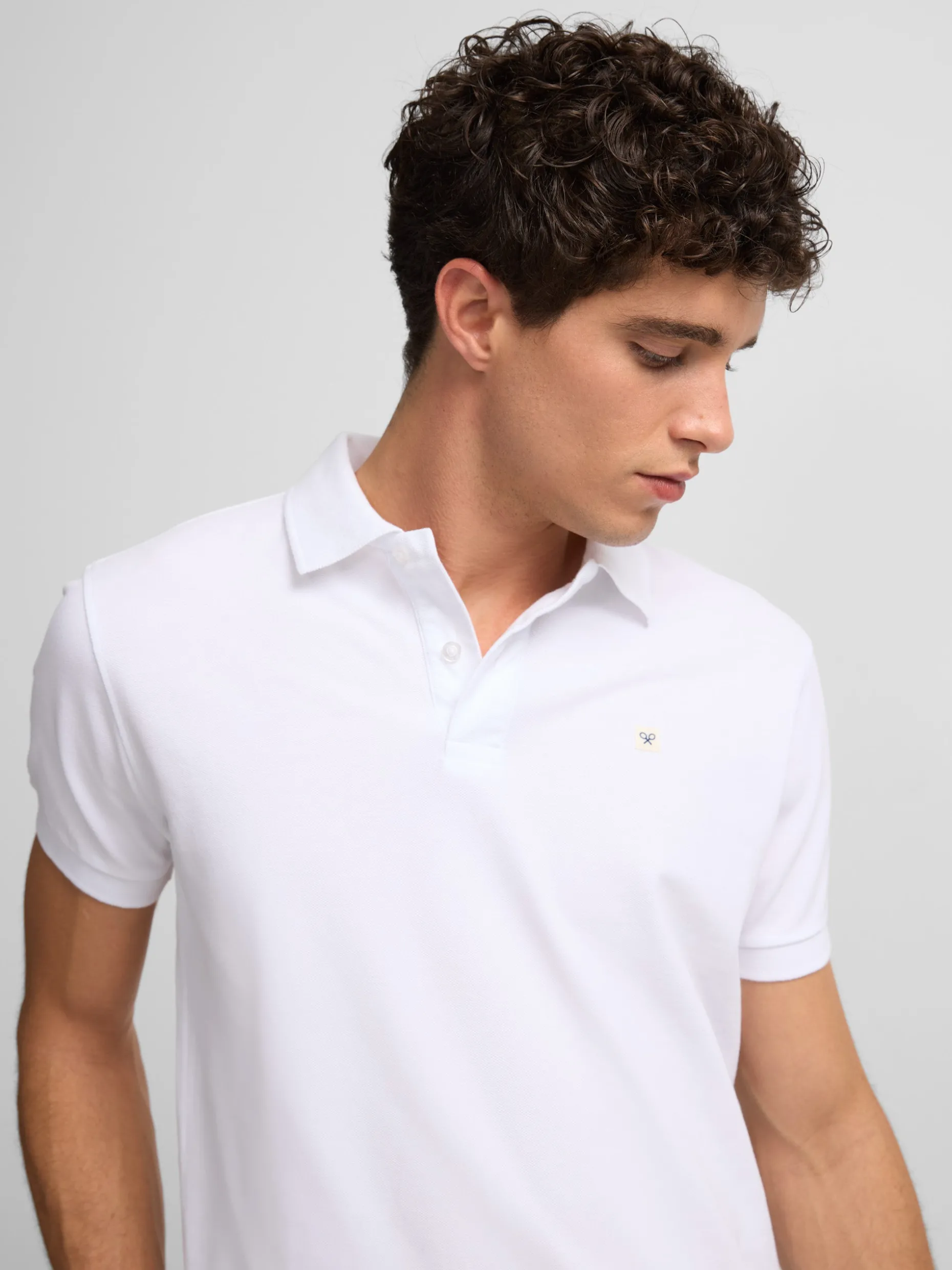 Polo clasico miniparche blanco