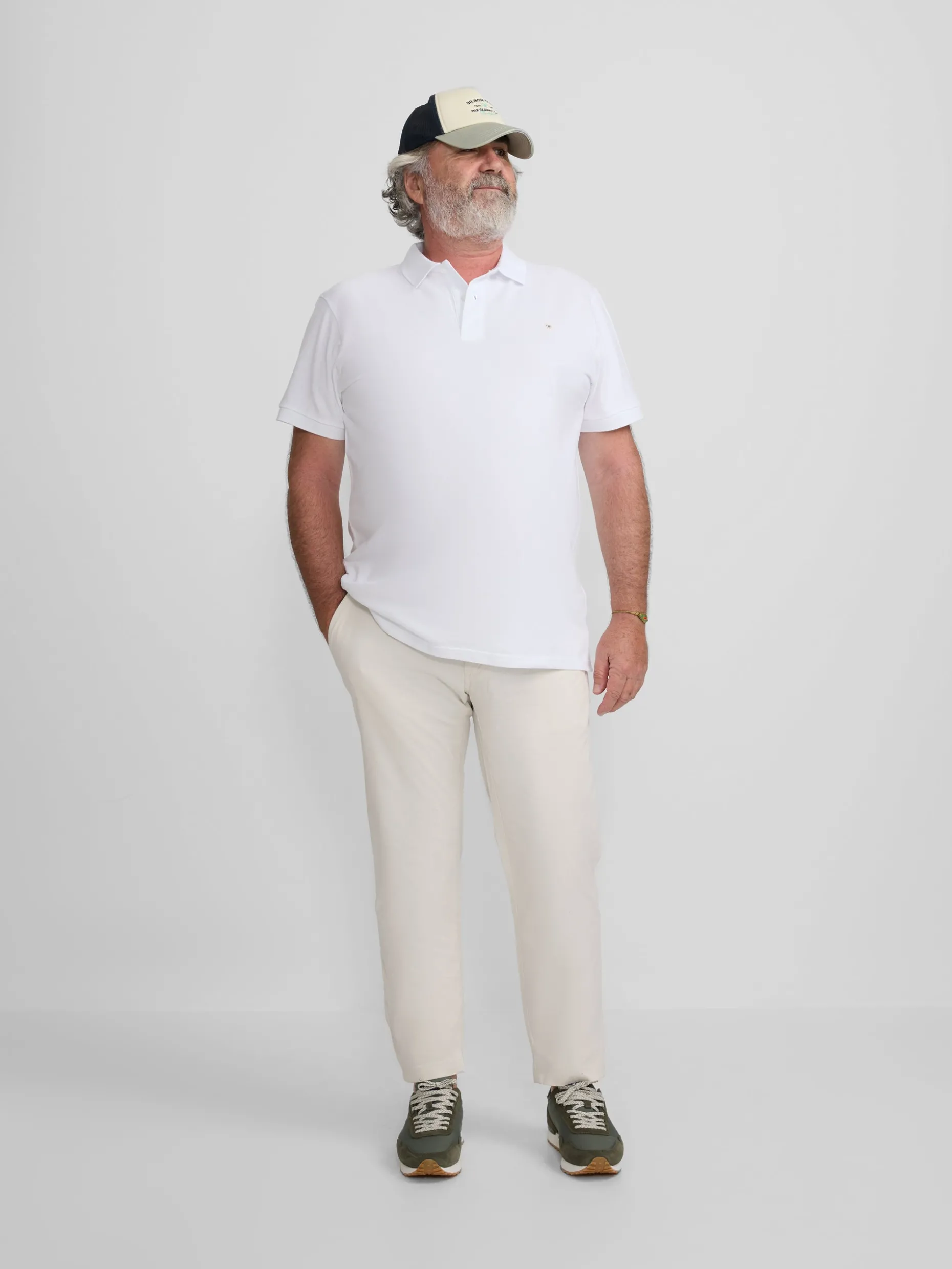 Polo clasico miniparche blanco