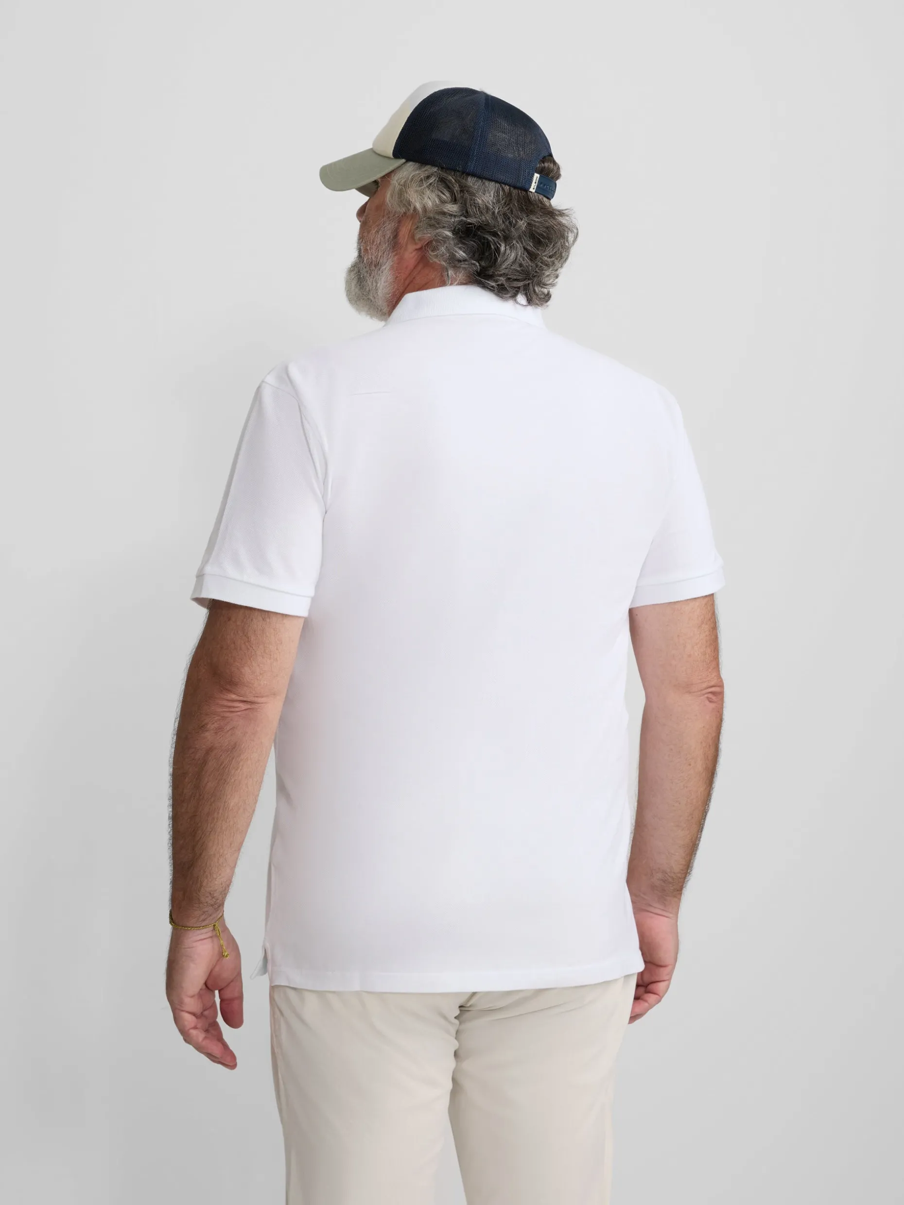 Polo clasico miniparche blanco