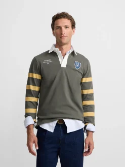 Polo clasico rugby escudo verde