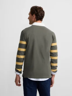 Polo clasico rugby escudo verde