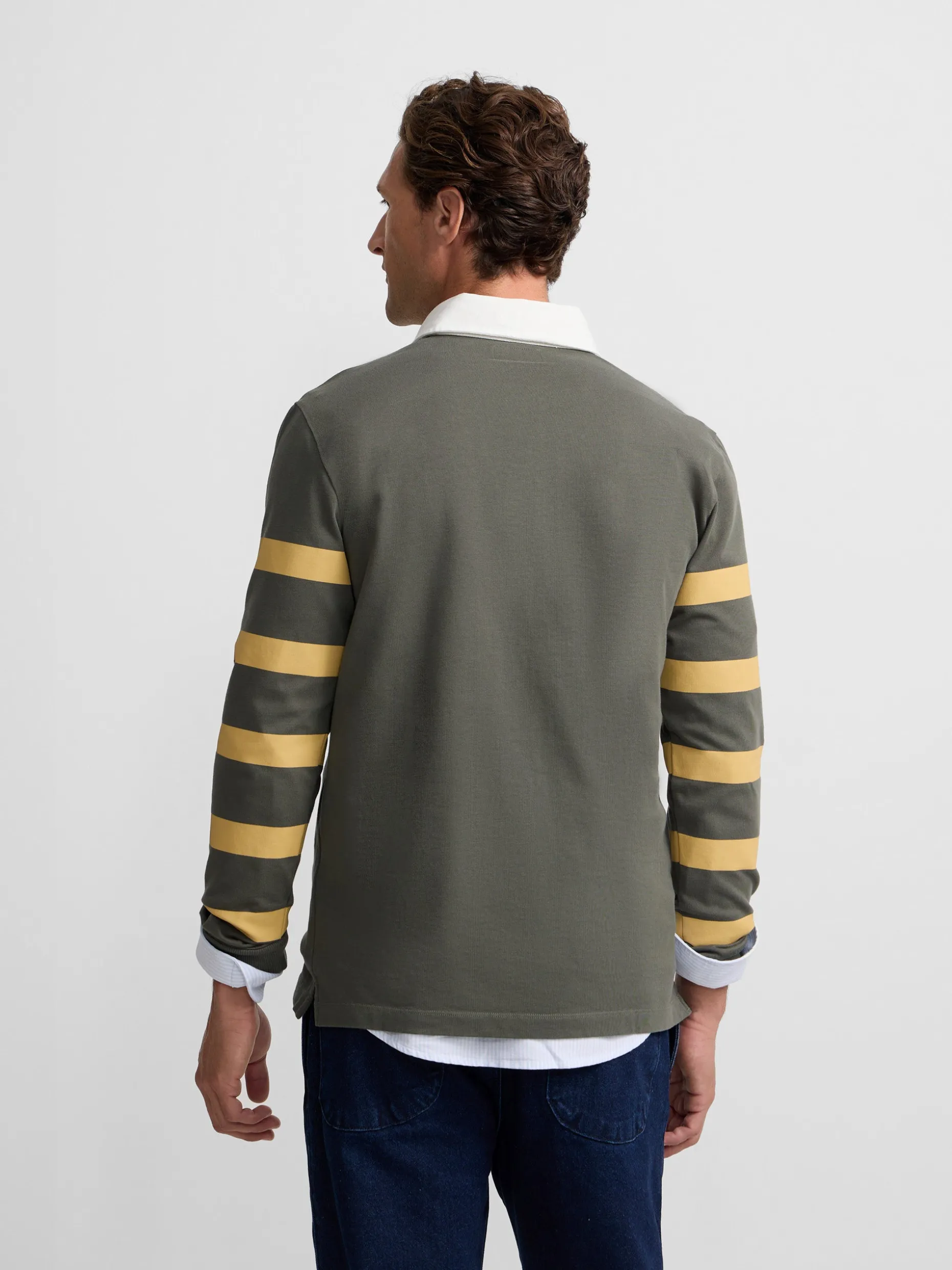 Polo clasico rugby escudo verde