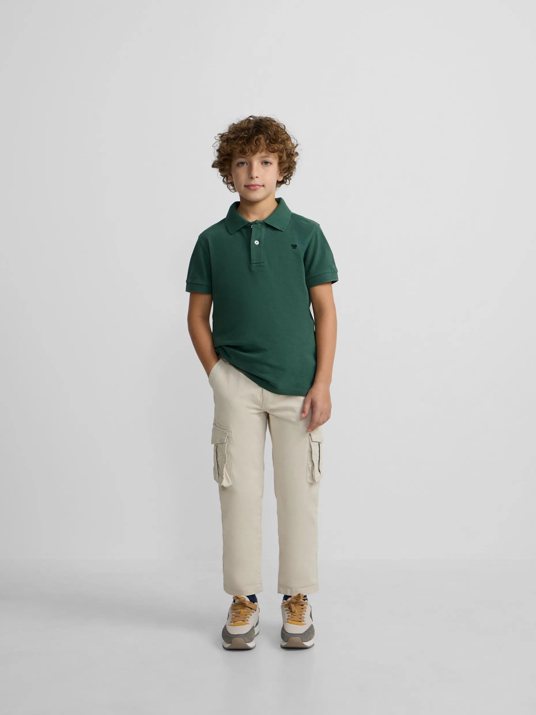Polo kids clasico raqueta verde