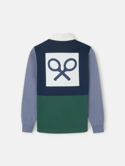 Polo kids clasico rugby multicolor azul marino