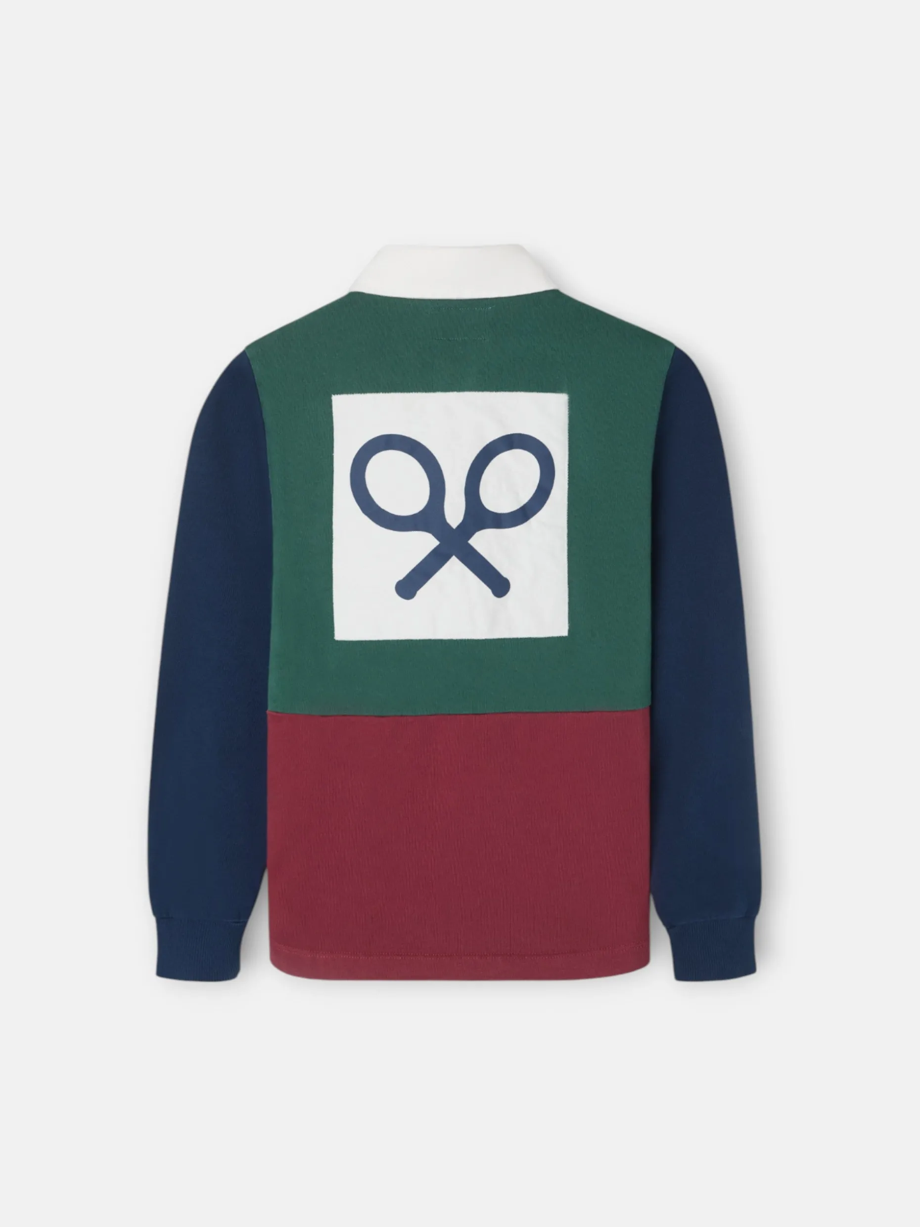 Polo kids clasico rugby multicolor burdeos
