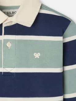 Polo kids clasico rugby rayas verdes