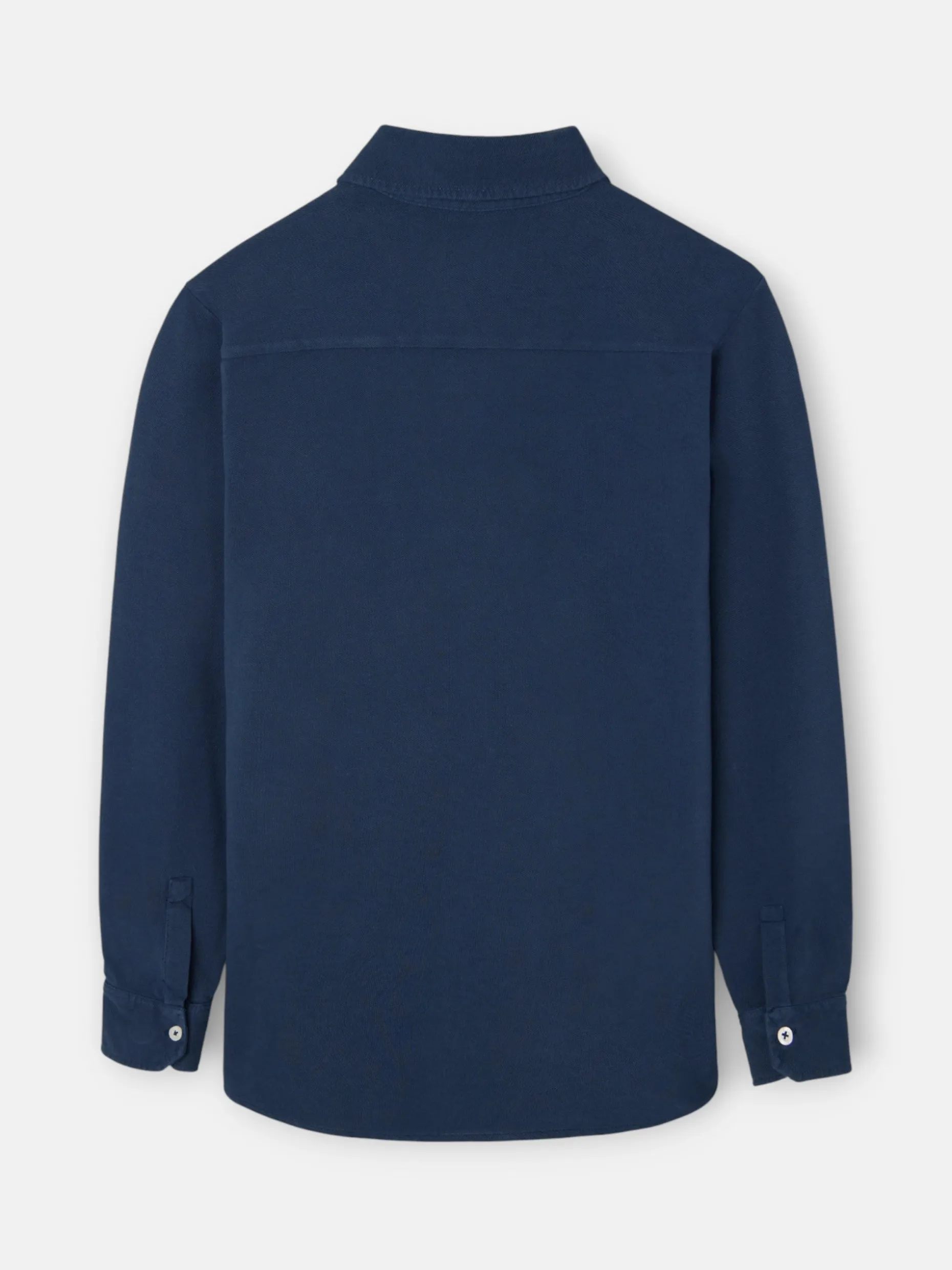 Polo liso manga larga azul marino