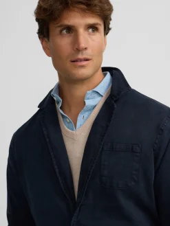 Semiblazer casual azul marino