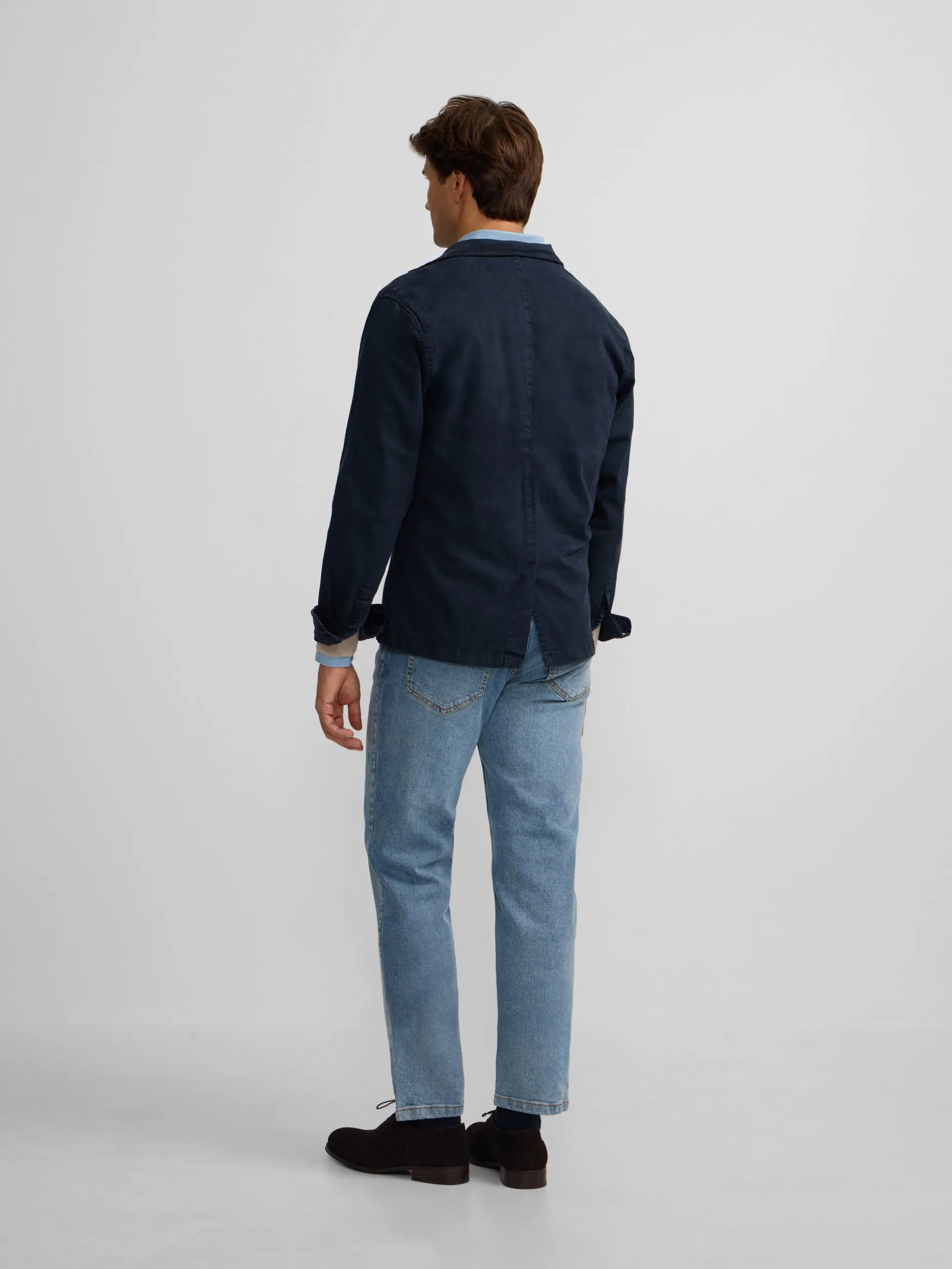 Semiblazer casual azul marino
