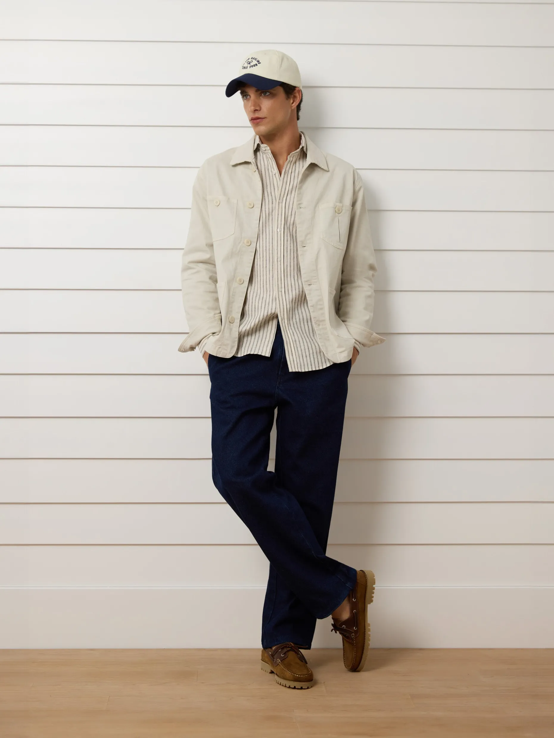 Sobrecamisa bolsillos boton beige