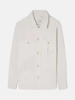 Sobrecamisa bolsillos boton beige