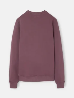 Sudadera clasica logo relieve burdeos