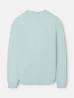 Sudadera clasica logo relieve verde agua