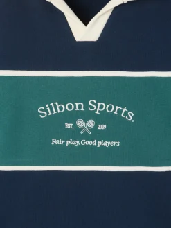 Sudadera cuello polo silbon sports marino