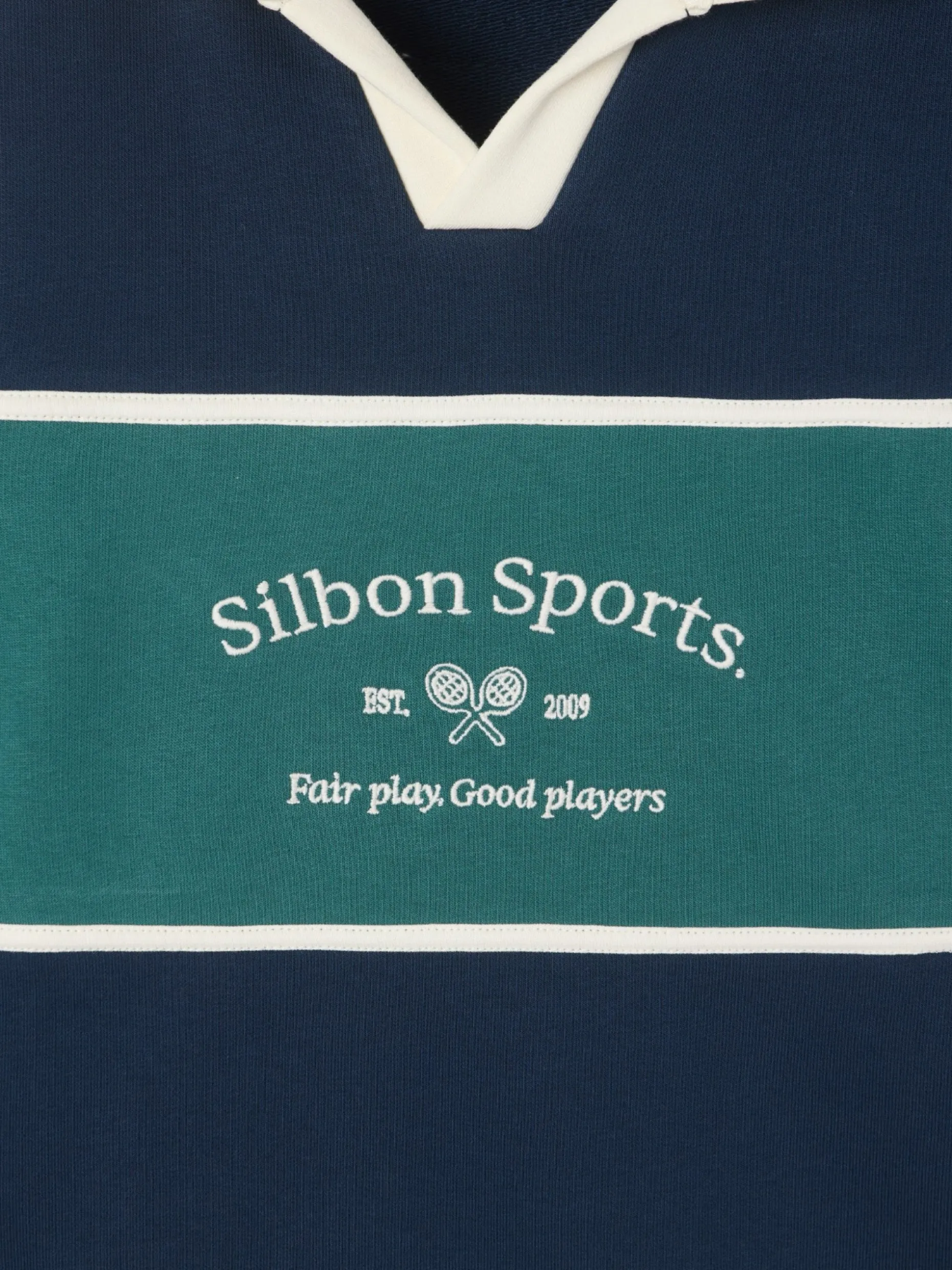 Sudadera cuello polo silbon sports marino