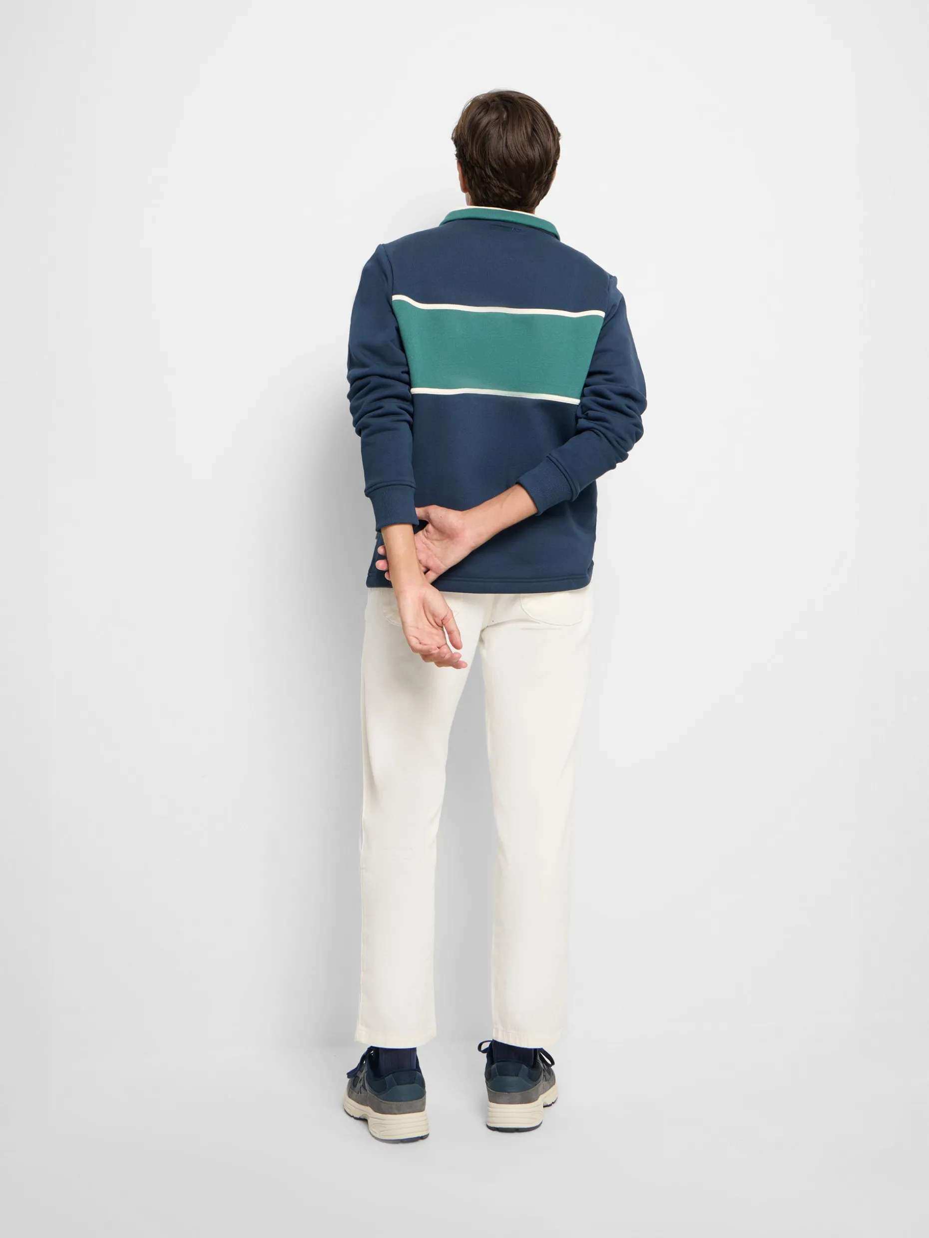Sudadera cuello polo silbon sports marino