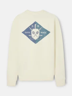 Sudadera escudo SB crema