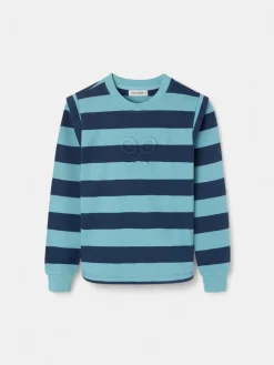Sudadera girl hombreras rayas azules